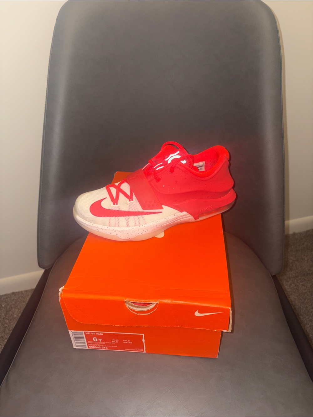 Nike Kids Red and White Athletic Sneakers
